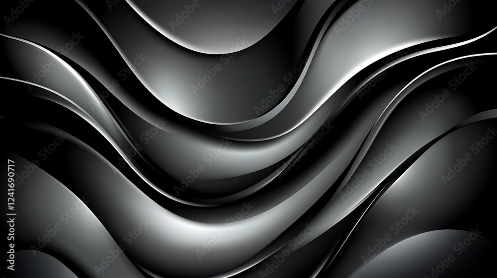 Dark gray waves abstract background Dark gray waves abstract background