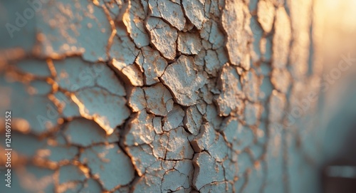 Textured cracked wall surface with warm lighting photo