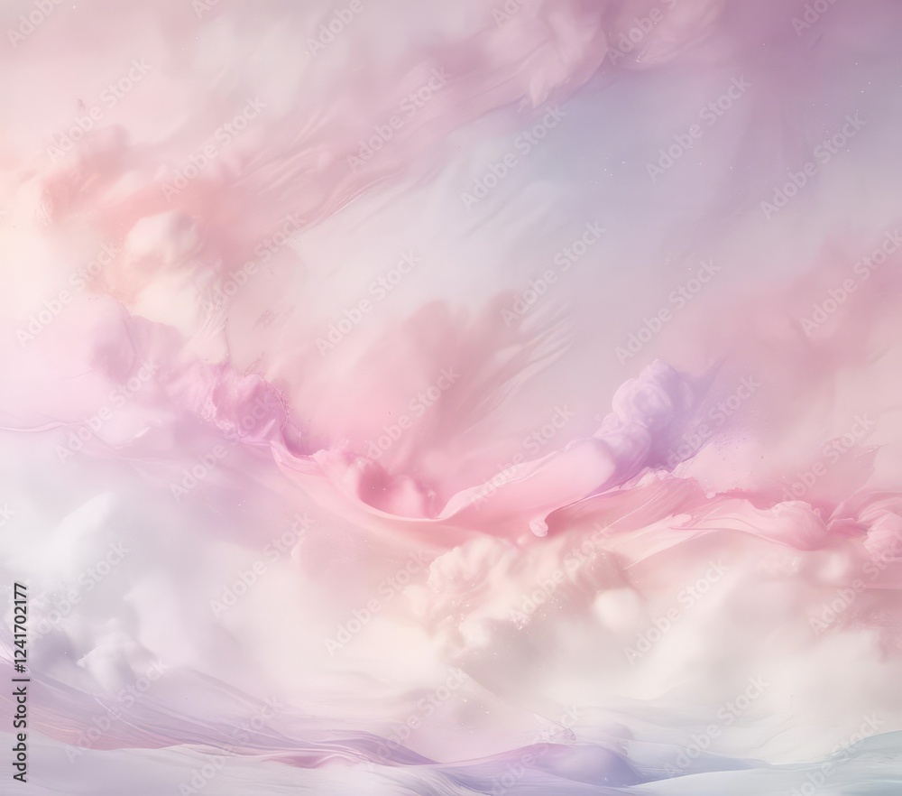 Fototapeta premium Delicate watercolor background with a soft pastel wash, artistic, hazy