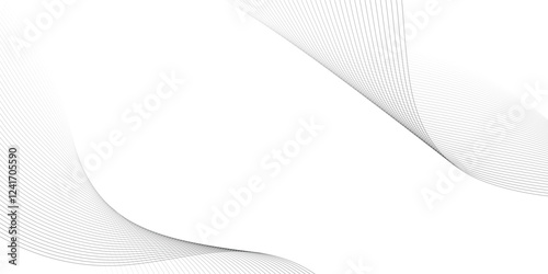 Abstract white and grey geometric smoky blend liens background. Gray and white abstract technology wavy curve lines background. Vector illustration.