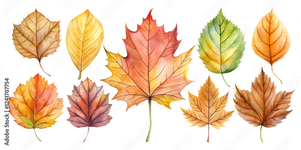 Obraz premium collection of autumn leaves