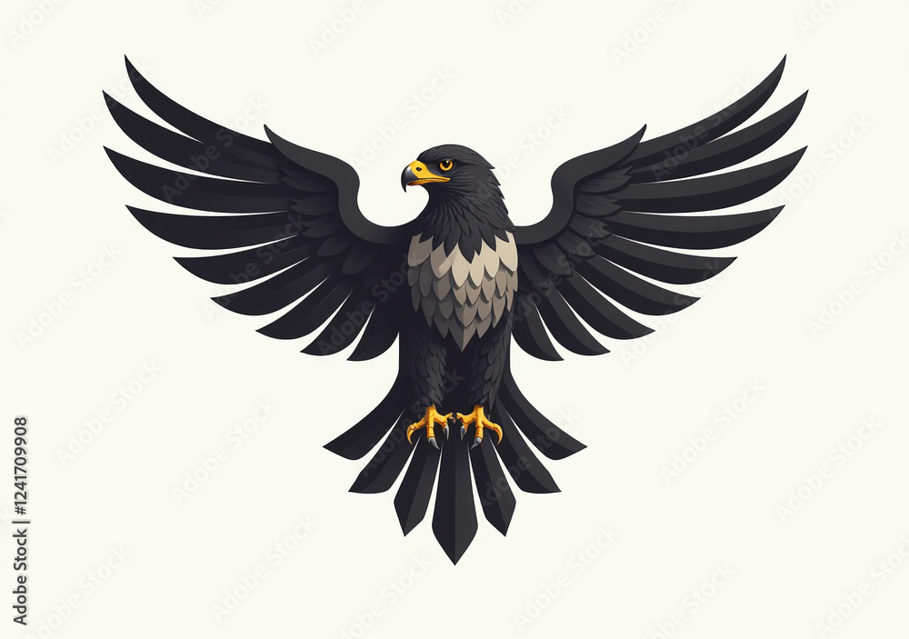 Obraz premium falcon logo symbolizes speed agility various organizations worldwide