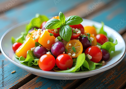 vibrant colors arranged artistically colorful super salad beautiful