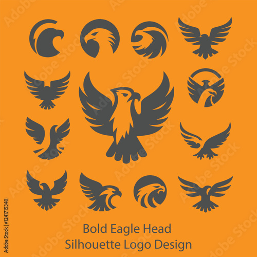 Minimalist Eagle Head Silhouette Logo