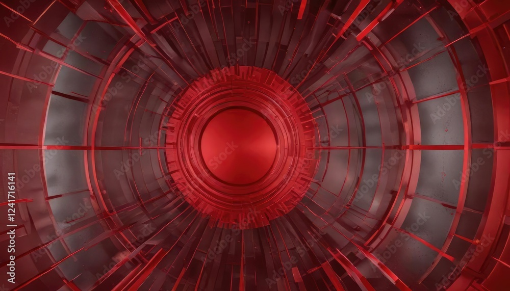 Elegant red radial lines in a modern geometric background, abstract art, minimalist style Elegant red radial lines in a modern geometric background, abstract art, minimalist style