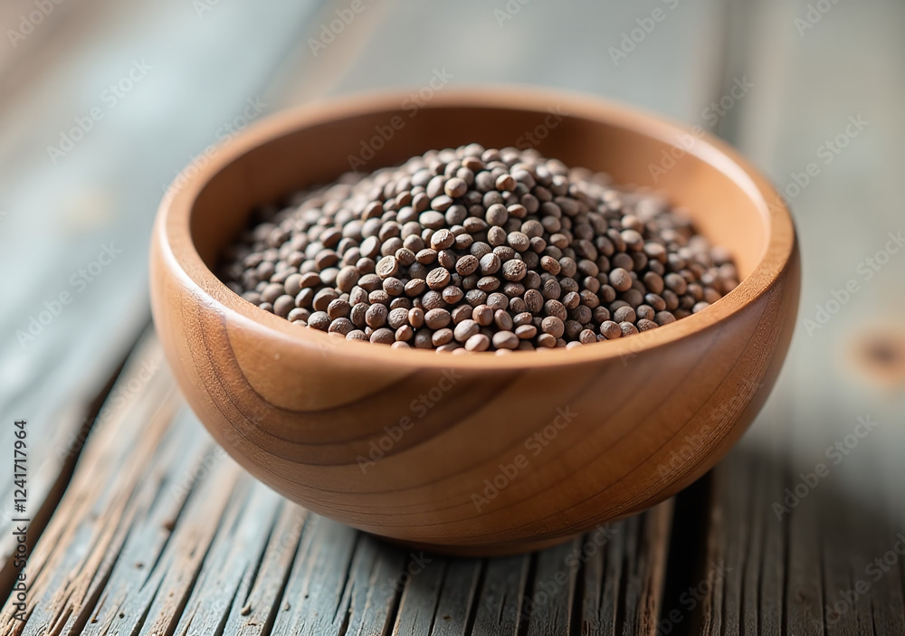 wooden bowl contains chia seeds clear glass wooden bowl contains chia seeds clear glass