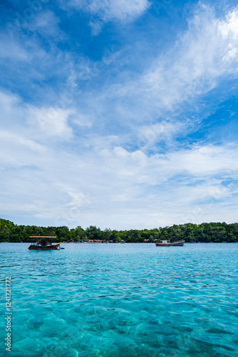 Weh Island, Pulau Weh, sea and beach landscape at Iboih Beach in Aceh, Indonesia photo