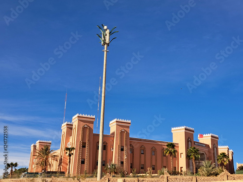 Historic Architecture Stands Proudly Against a Blue Sky in a Vibrant Desert Landscape