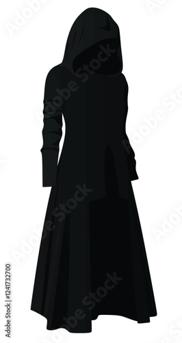 Hacker avatar silhouette. vector illustration