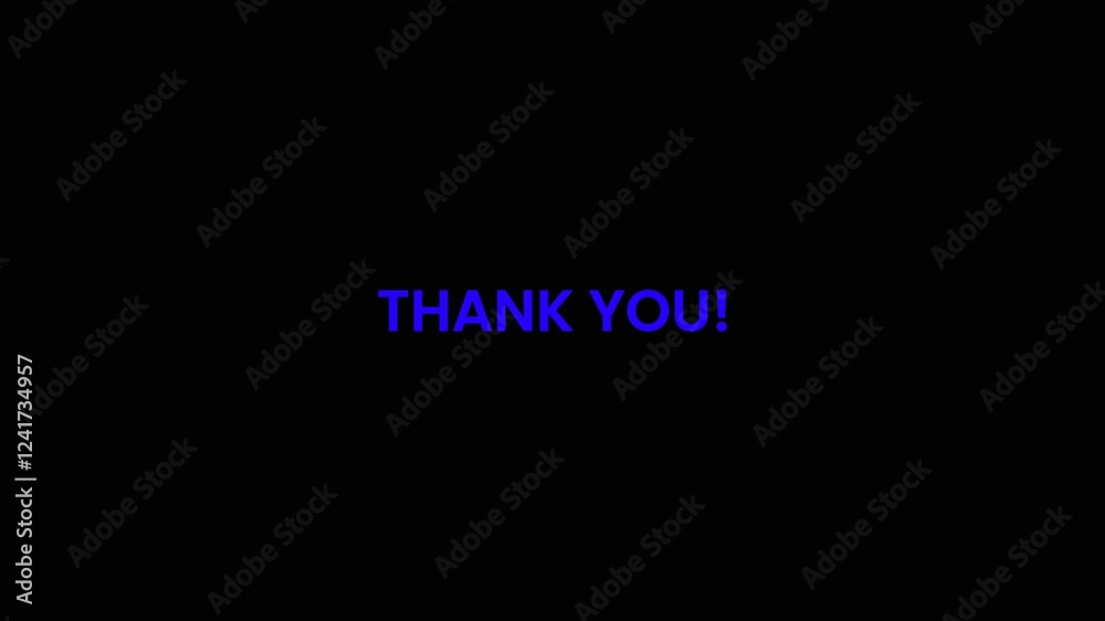 thank you text animation