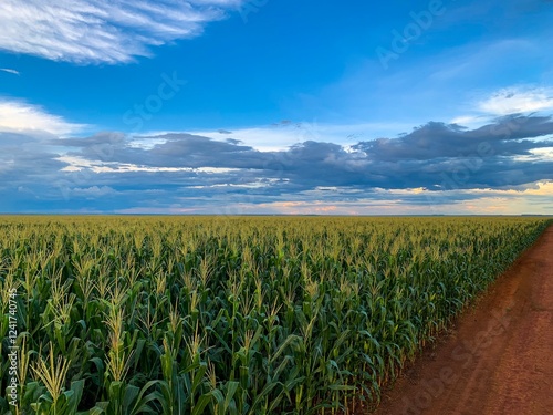 Corn growing in Brazil.