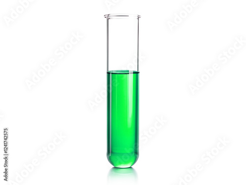 test tube with green liquid