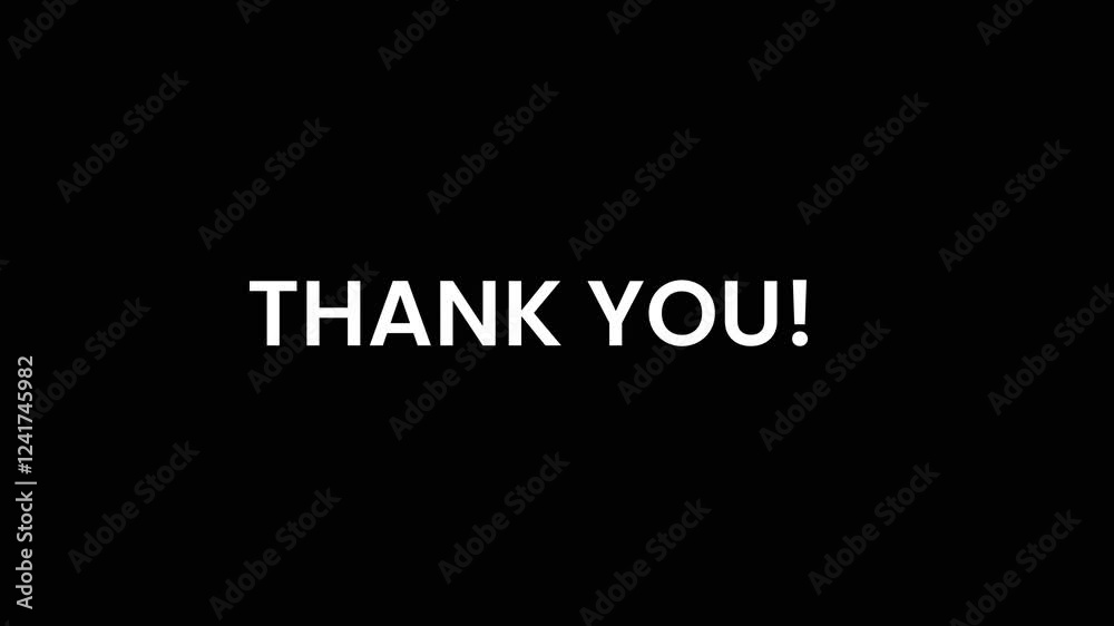 thank you text animation