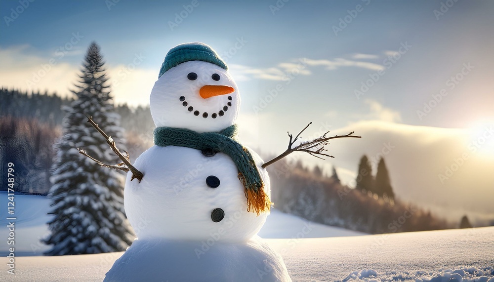 Obraz premium Winter christmas themed realistic picture