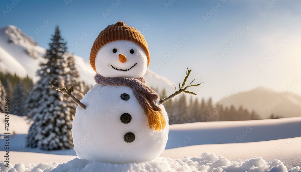 Obraz premium Winter christmas themed realistic picture
