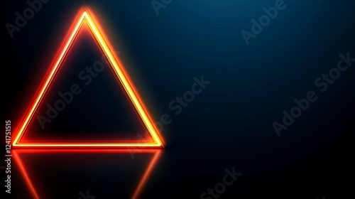 Wallpaper Mural Glowing triangle frame, dark background, abstract Torontodigital.ca