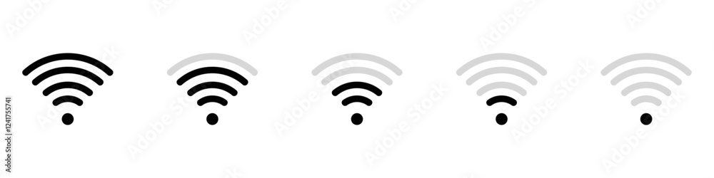 Wireless and wifi icon. Wi-fi signal symbol. Internet Connection Wireless and wifi icon. Wi-fi signal symbol. Internet Connection