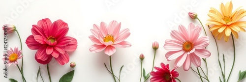Zarte rosa Blumen mit viel Copy space und Hintergrund