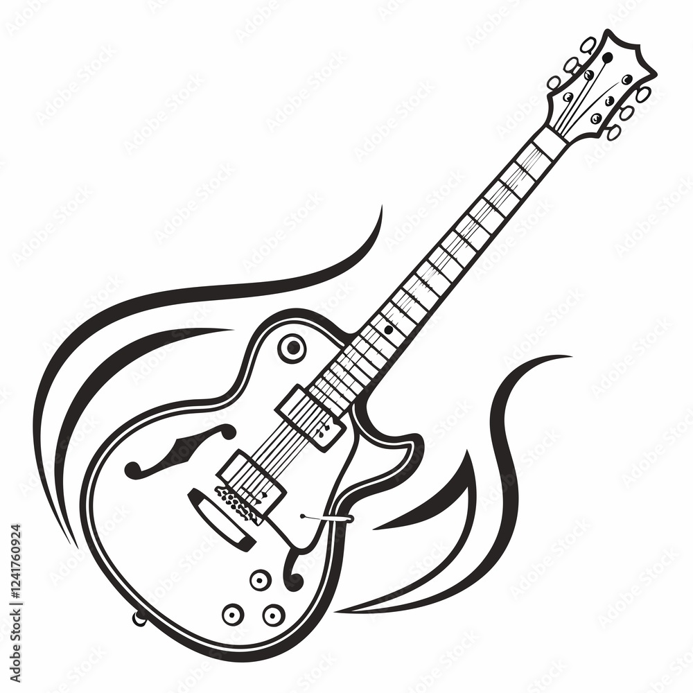 Obraz premium electric guitar isolated on white