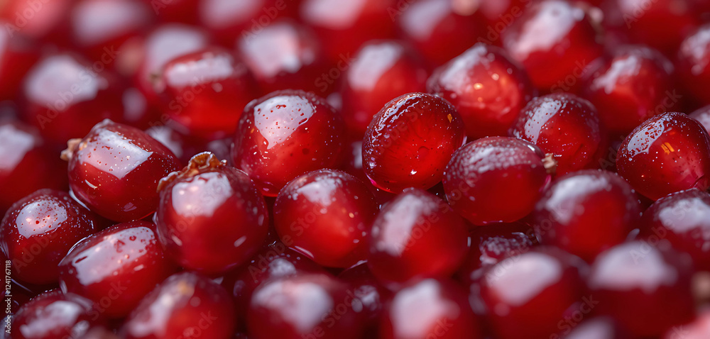 Close-up 8K macro image of a pomegranate’s seeds, showcasing glossy textures, vibrant red hues, and soft lighting. Close-up 8K macro image of a pomegranate’s seeds, showcasing glossy textures, vibrant red hues, and soft lighting.
