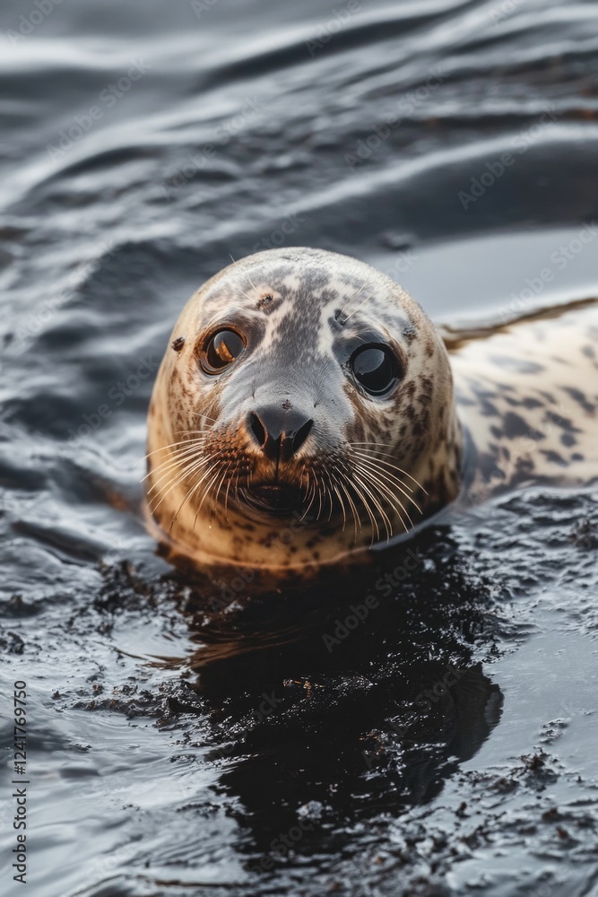 Fototapeta premium A close-up shot of a seal swimming underwater