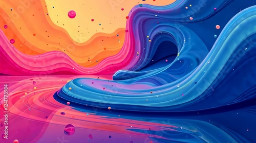 Majestic Video Of Abstract Landscape With Expansive Horizons And Rich Textures, Creating A Grand And Captivating Visual Journey.