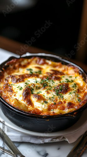 Ziti al Forno baked with ricotta, mozzarella, and homemade marinara sauce.