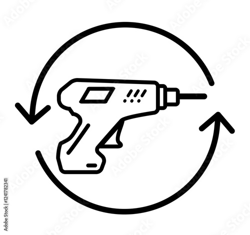 Repair and Renovation - Hand Drill Machine Icon