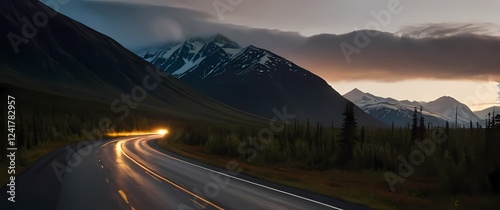 A rugged road trip through Alaska showcasing wildlife and stunning landscapes