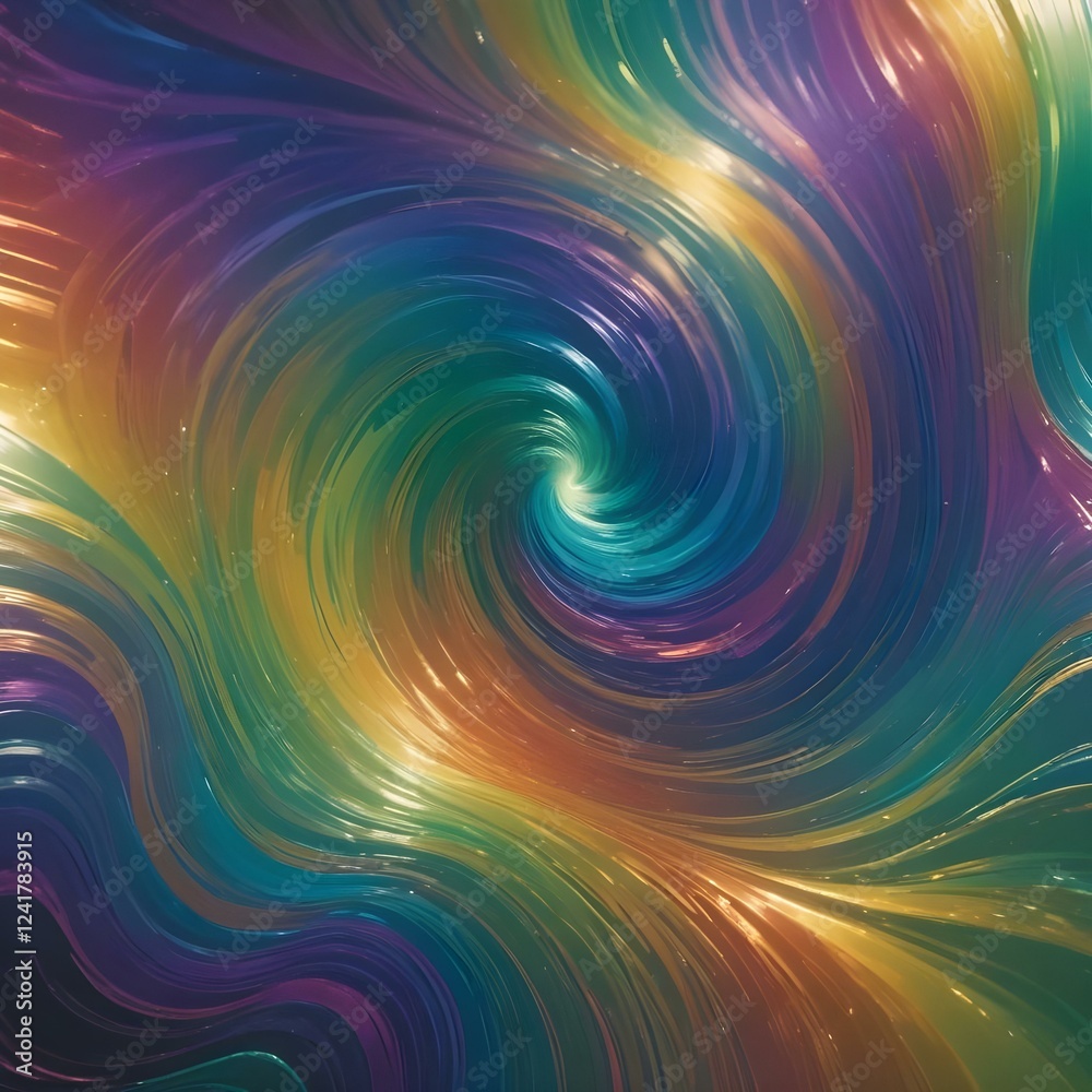 Obraz premium A colorful whirlwind of swirl