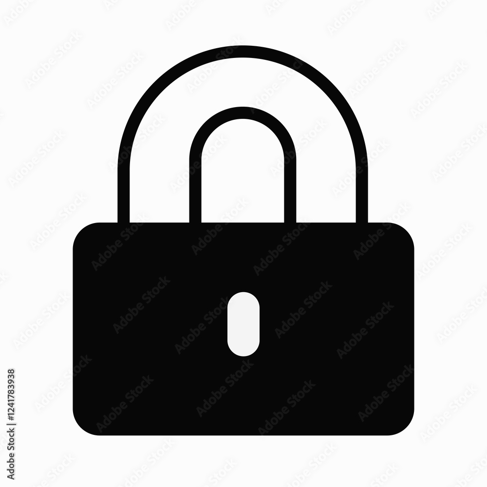 lock icon on white background lock icon on white background