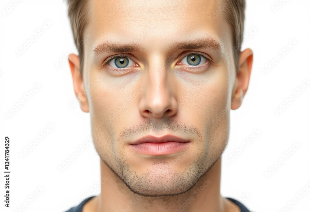 Obraz premium Male portrait on white background