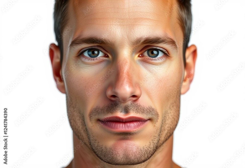 Male portrait with neutral expression Male portrait with neutral expression