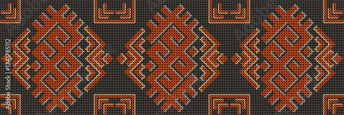 Ancient Nordic Runes - Traditional Viking Mosaic Pattern