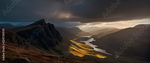 Captivating landscape revealing the rugged beauty of the Scottish Highlands