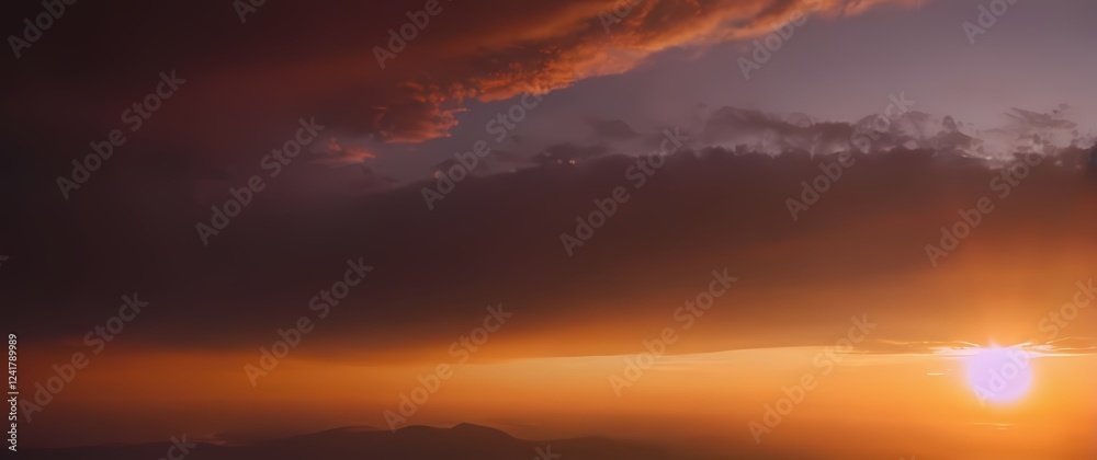 Captivating sunset capturing the moment as day transitions into night creating magic Captivating sunset capturing the moment as day transitions into night creating magic