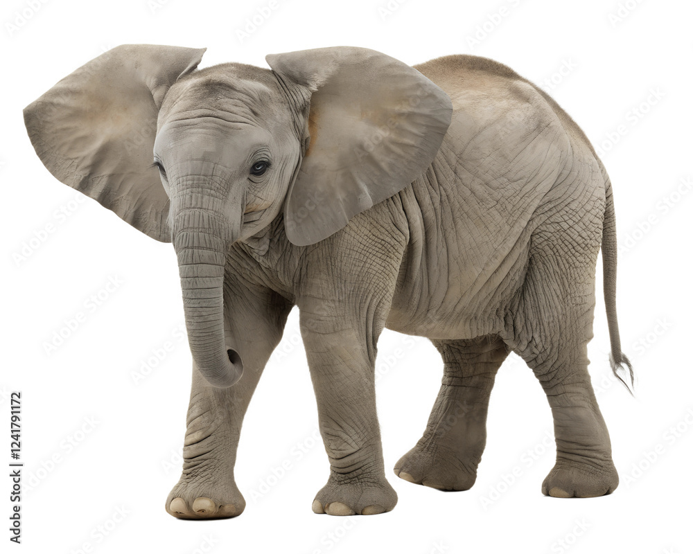 Obraz premium Baby elephant on Transparent Background. PNG