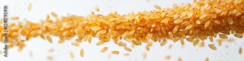Freshly harvested rice in a compact bundle