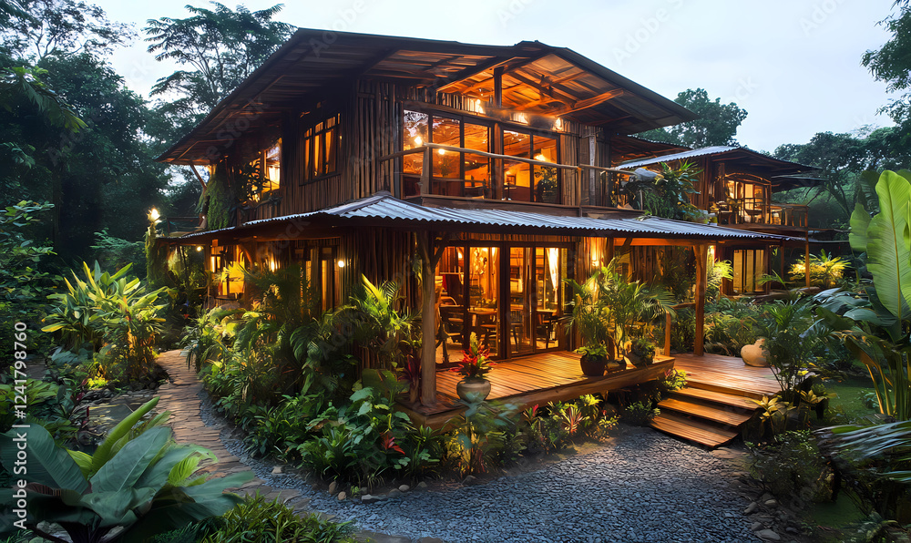 Secluded Eco-Lodge in the Jungle Surrounded by Lush Greenery – Perfect for Nature Lovers Secluded Eco-Lodge in the Jungle Surrounded by Lush Greenery – Perfect for Nature Lovers