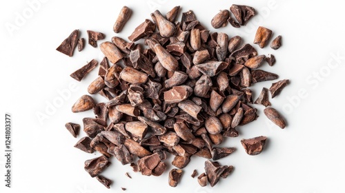 Wallpaper Mural A pile of chocolate chips on a clean white surface Torontodigital.ca