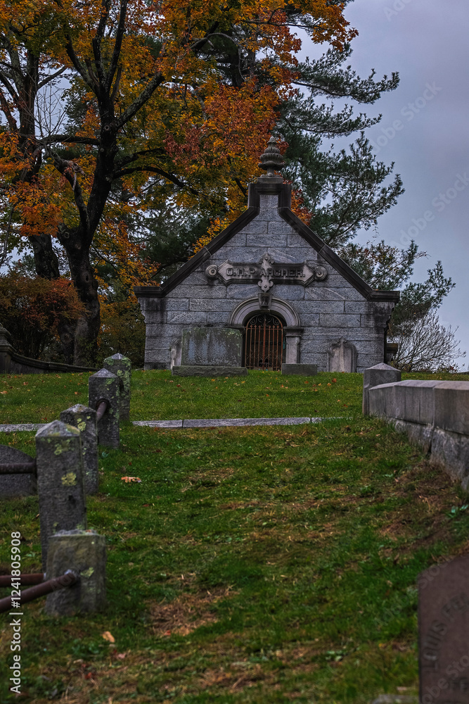 Naklejka premium USA, Sleepy Hollow. Sleepy Hollow Cemetery. (PR)