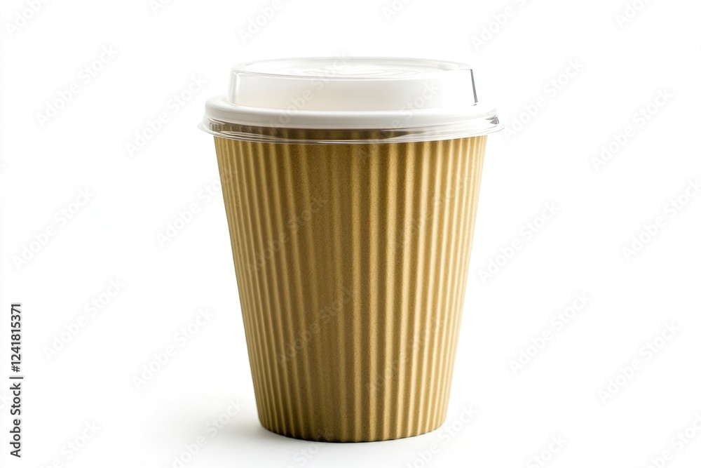 A standard-sized coffee cup with a removable lid, ideal for daily use or as a decorative item A standard-sized coffee cup with a removable lid, ideal for daily use or as a decorative item