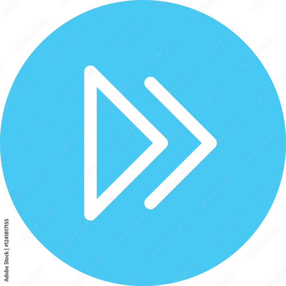 fast player icon, fast forward circle with two arrows icon symbol button in filled, thin line, outline and stroke style for apps and website fast player icon, fast forward circle with two arrows icon symbol button in filled, thin line, outline and stroke style for apps and website