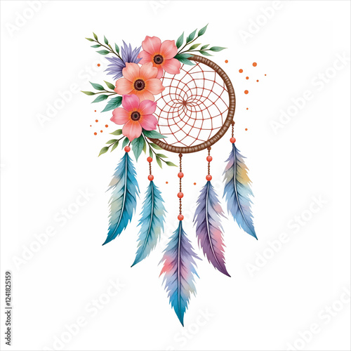 Vibrant Dreamcatcher Decorated with Sunflowers
