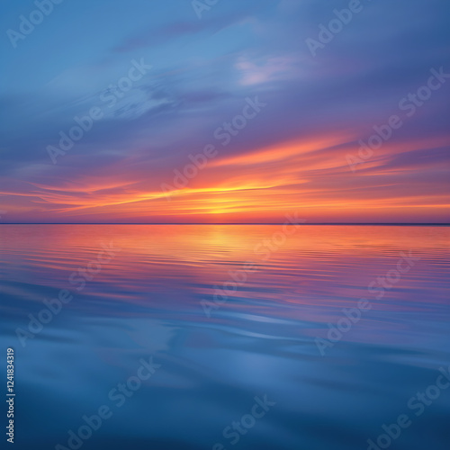 Serene Sunset at Sea: A Harmonious Blend of Pantone Colors Reflecting the Beauty of Nature at Dusk