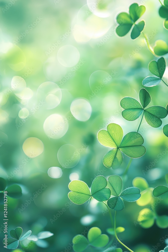 Abstract background with clover leaves Abstract background with clover leaves