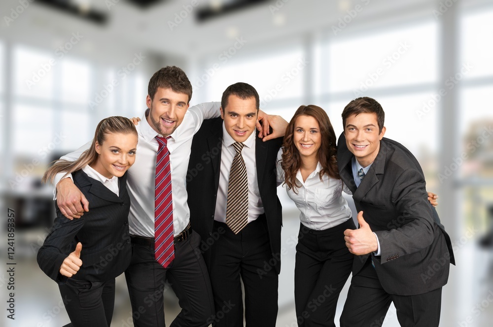 Happy, business people teamwork in modern office Happy, business people teamwork in modern office