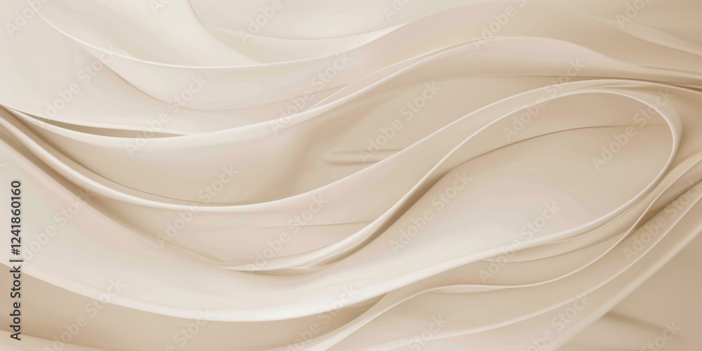 Obraz premium An elegant minimalist composition featuring a light taupe background, Smooth curves and fine textures, Contemporary minimalist style