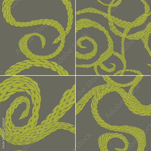 collection of decorative seamless snake skin textures