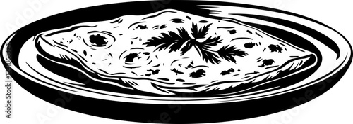 Hand-Drawn omelet Illustration on Plate